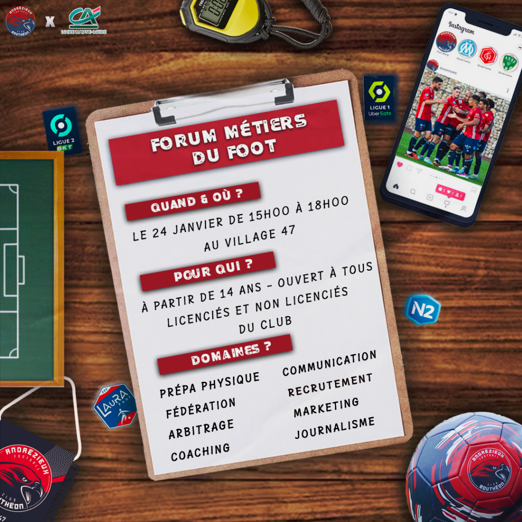 forum des métiers du foot le 24 janvier